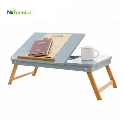 Wooden Folding small Bed Serving Tray Laptop table on bed